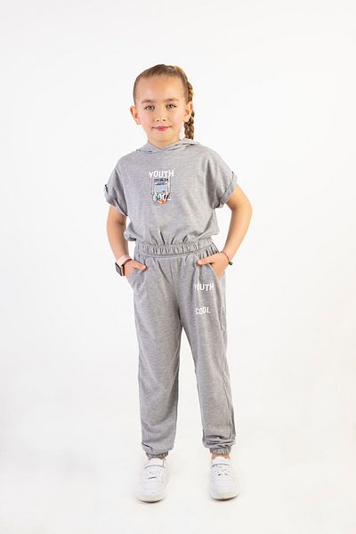 Harika KIDS طقم علوي وسفلي بغطاء للرأس للفتيات