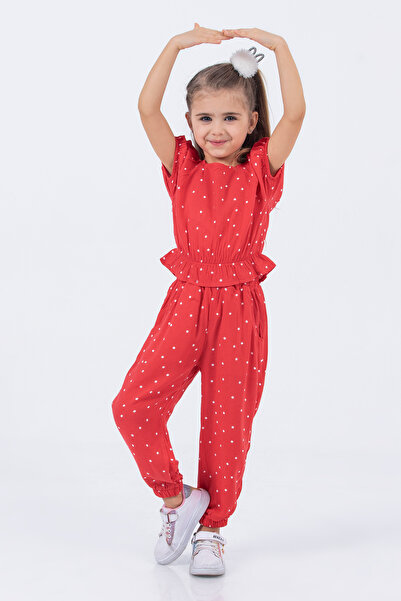 Harika KIDS Girl's Woven Fabric Polka Dot Bottom-Top Set