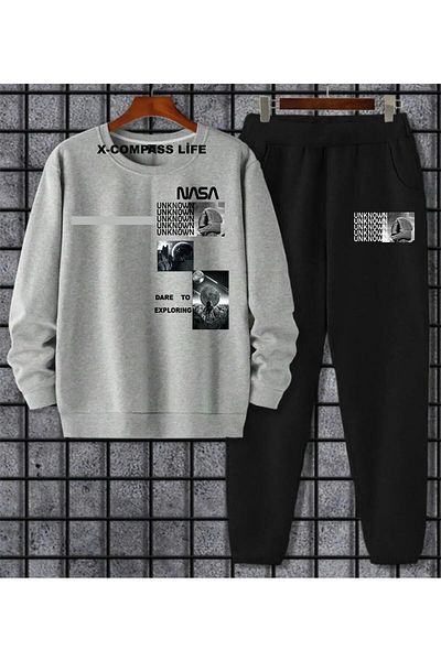 x-compass life Nasa Illustrated Seasonal Tracksuit Set - Crew Neck