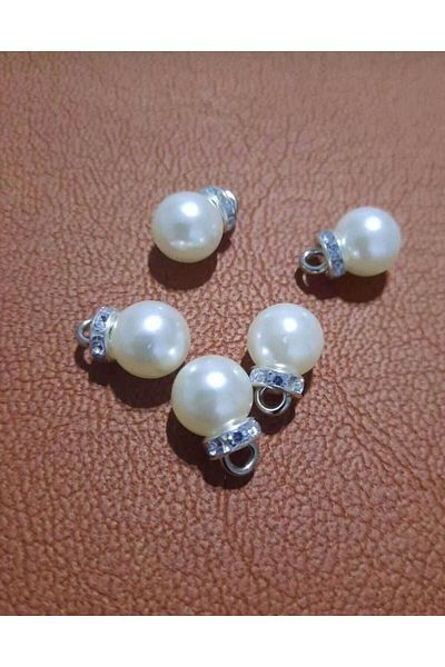Beyna CRYSTAL STONE PEARL BUTTON 10 MM 1 PACK 5 PIECES