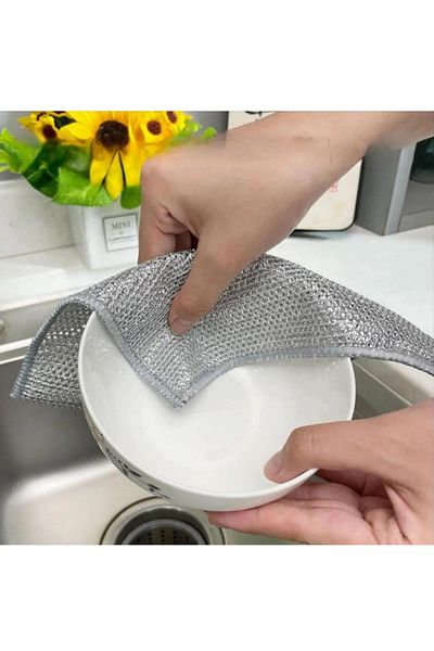 Hayveys home Double Layer Wire - Dish Cleaning Cloth - Scrubbing Wire - Washing Wire - Sponge