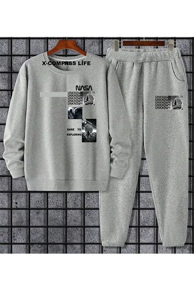 x-compass life Nasa Illustrated Seasonal Tracksuit Set - Crew Neck