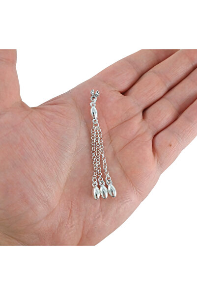 Selderesi 5 ADET Mini Boy Küçük Kısa Püskül Mikron Gümüş Kaplama KapamaIı Tes...