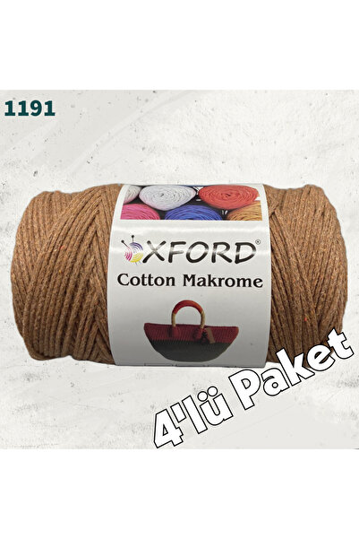 Oxford İplik 4'lü Paket Cotton Makrome - %100 Pamuk Makrome ve Çanta İpi