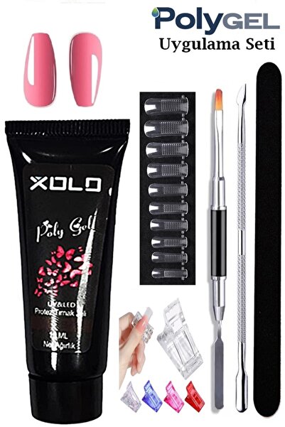 xolo Poligel Kalıcı Oje Uygulama Seti 7 Parça Trend Renkler Oje Polijel Akril...