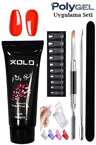 xolo Poligel Kalıcı Oje Uygulama Seti 7 Parça Trend Renkler Oje Polijel Akril...