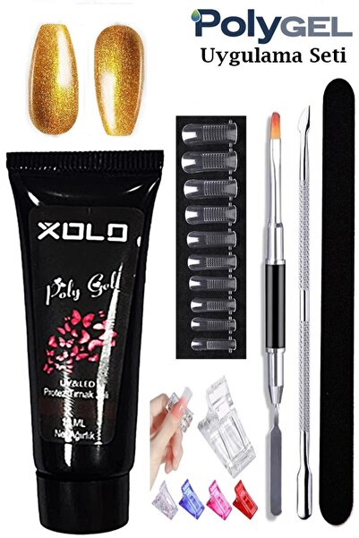 xolo Poligel Kalıcı Oje Uygulama Seti 7 Parça Trend Renkler Oje Polijel Akril...