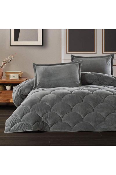 Clasy Single Welsoft Quilt Fluffy V2 Anthracite