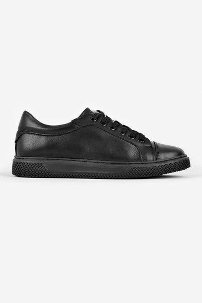 Lal Shoes & Bags Barry Lace-Up Women's Genuine Leather Sports Shoes-black