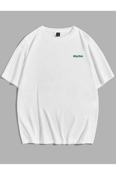 AFROGİYİM Unisex Belong To Papatya μπλουζάκι με στάμπα μεγάλου μεγέθους