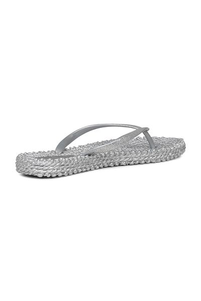 Ilse Jacobsen Silver Cheerful01 - Silver Silvery Flip Flops