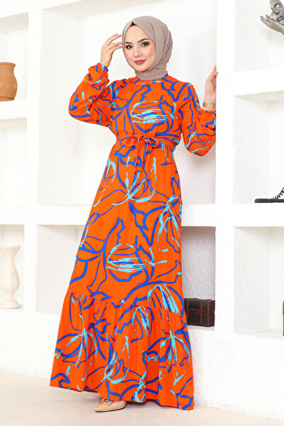 MSK Fashion Φόρεμα βισκόζης με μοτίβο τάσης