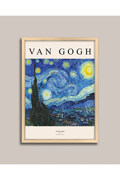 Vetro Design Pictură în cadru din lemn Van Gogh - Noaptea înstelată