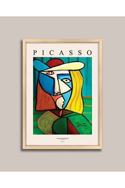 Vetro Design Picasso - Pictură înrămată manuală spaniolă cu femeie