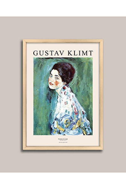 Vetro Design Γκουστάβ Κλιμτ - Πορτρέτο μιας κυρίας Πίνακας με κορνίζα