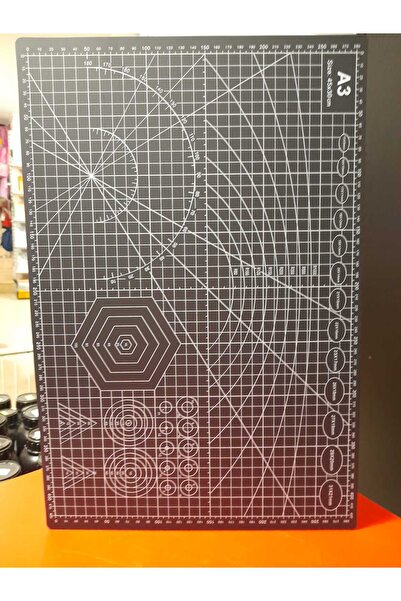 gebzeli A3 Kesim Matı Kesim Altlığı Siyah Renkli A3 45x30 3mm Çift Taraflı Cu...