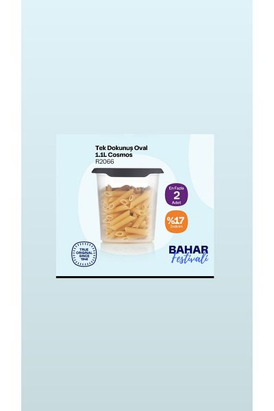 Tupperware ONE TOUCH OVAL 1.1L STORAGE CONTAINER