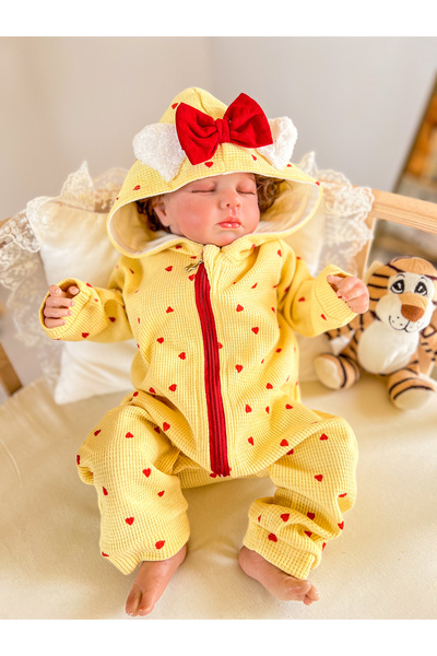 Aa Bebek Minik Kalpli Kapüşonlu Kız Bebek Tulum