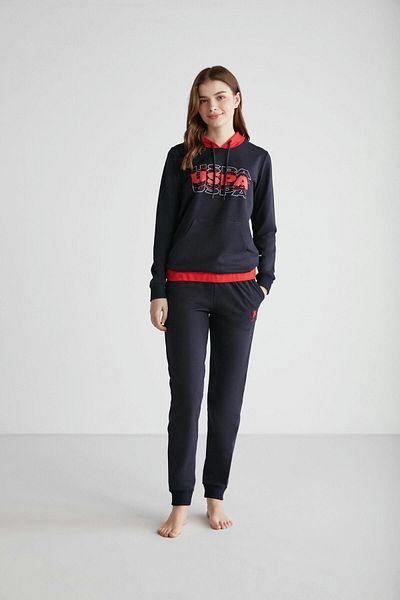 U.S. Polo Assn. BAZA. Polo Assn. 16945 Set pijamale cu glugă pentru femei
