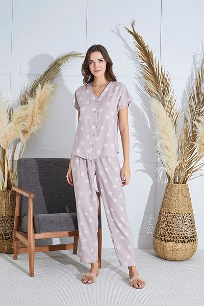 Sevim 15921 SET PIJAMASĂ CU NASTURĂ