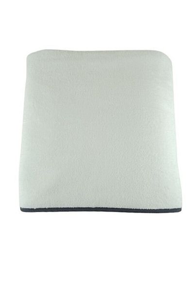 Bol Ticaret Tekstil 150x220 Cm Prosop Targa Masaj Spa Alb Cu Borduri Gri