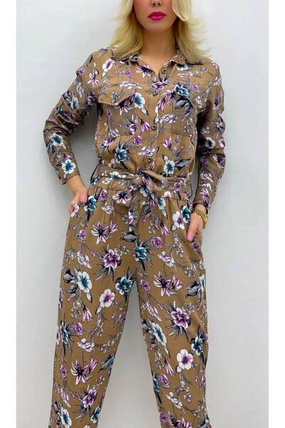 Mintaş Jumpsuit with Viscose Print