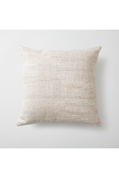 Fineroom Living " Lanzo " - Natural Dokulu Düz Kırlent 45x45 (Iç Yastık Dahil)