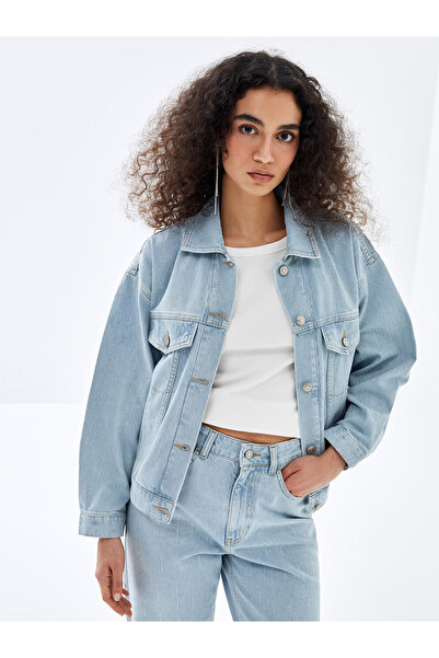 LC Waikiki Jachetă cămașă de damă Jean cu mânecă lungă