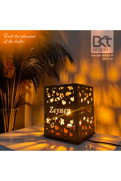 bkt design Kız Çocukları Için Isme Özel El Yapımı Ampullü Gece Lambası Soru Sor Kısmından Isim Belirtiniz