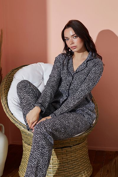 STRAWBERRY BAVLNĚNÁ PYŽAMOVÁ SOUPRAVA S KNOFLÍKEM