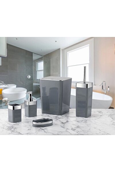 Altıntepe Dante Akrilik 5'Li Banyo Seti Gri