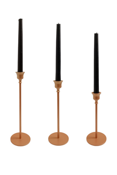 mumsema hediyelik Dekoratif 3'lü Bakır Kupa Şamdan & Mumluk Set