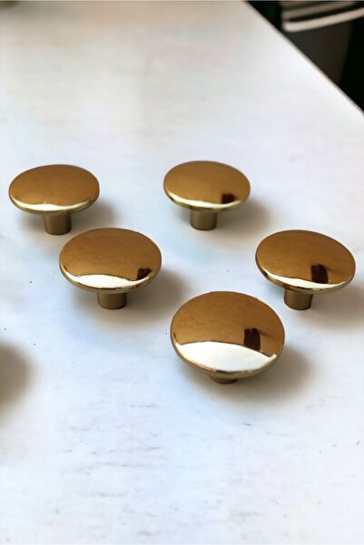 Dizaynhouse Büyük Mantar Düğme Model Dolap ve Çekmece Kulpu 35 mm Çapında Zar...