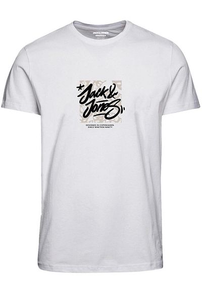 Jack & Jones JACK&JONES JORSEQUOIA TEE SS CREW NECK 1 FST12258061 WHITE