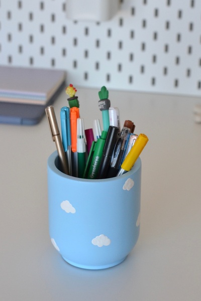 Bi' Dolu Dükkan حامل قلم غائم أزرق كبير