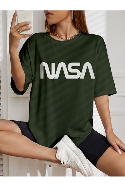 aynewmoda тениска с овъглени принтове на НАСА