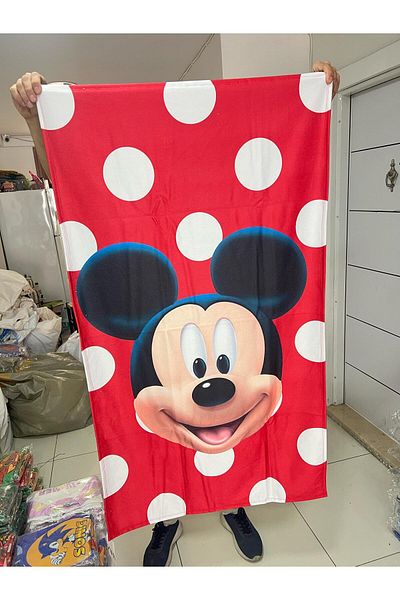 mikam Unisex 130/80 cm Εξωτερική επιφάνεια Πολυεστέρας Εσωτερικά 100% βαμβάκι (COTON) Πετσέτα θαλάσσης με χαρακτήρες κινουμένων σχεδίων