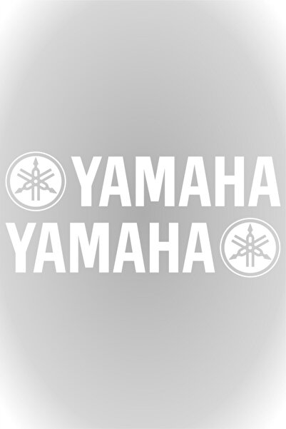 HMNL Yamaha Sticker 2 Adet Beyaz 19 X 4 Cm