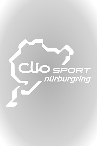 HMNL Clio Sport Nürburgring Oto Sticker Araba Sticker Beyaz 15 X 12 Cm