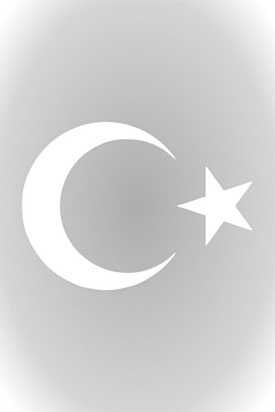 HMNL 20 Cm Beyaz Ay Yıldız Sticker Türk Bayrağı Sticker