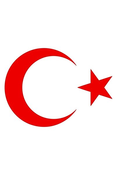 HMNL Ay Yıldız Sticker Türk Bayrağı Sticker 15 X 11 Cm Kırmızı