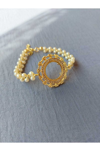 GEZERGOLD TAKI çeyrek incili dorikalı bileklik