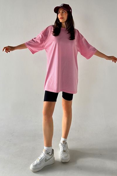 Revasser Unisex Μονόχρωμο Ροζ Oversize