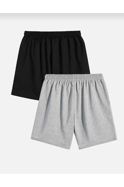 PUNIX LARGE SIZE BIG SIZE BATTAL HIGH QUALITY COTTON WOVEN MEN'S SUMMER 2-PIECE BERMUDA SHORTS