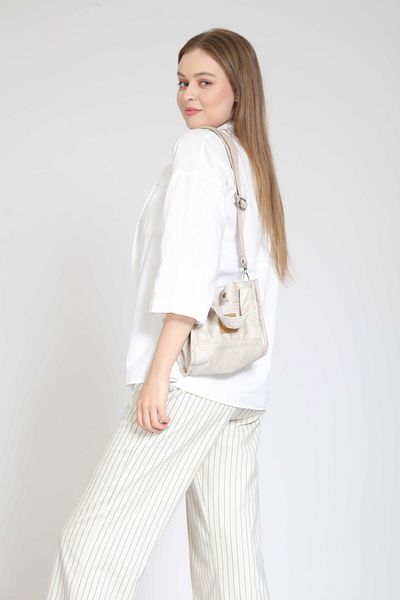 Street Bag Bera Woman - Geantă de umăr etnică autentică boemă, dimensiune mică, alb simplu, cadou de călătorie zilnică