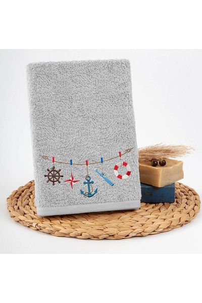 Ursa Anchor Anchor Embroidered Hand and Face Towel 50X90