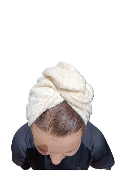 KULCU HOME CREAM HAIR TOWEL BONE