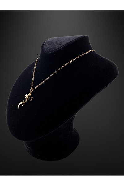 FAYRA ACCESSORIES Black Diamond Taşlı Balık Figür Kolye