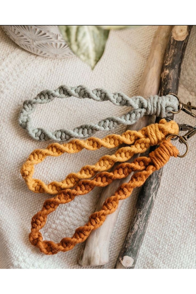 Dekorbal Makrome telefon askisi