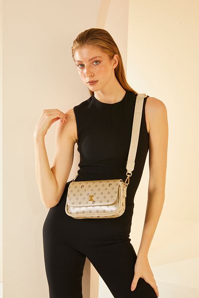 Pierre Cardin Geantă de umăr pentru femei Monogram auriu nouă 05PO24Y1837